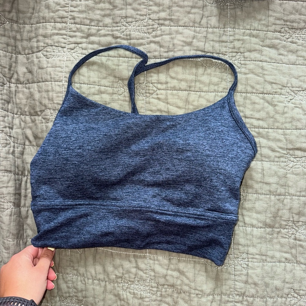 P'tula Blue Bare long-line Racerback Sports Bra